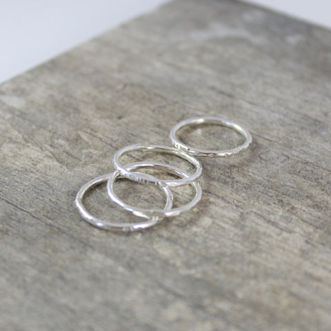 Danielle Stacking Rings - Hammered