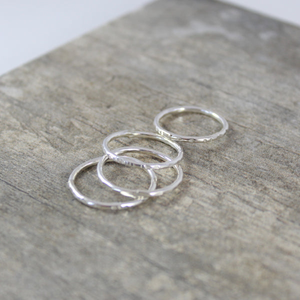 Danielle Stacking Rings - Hammered